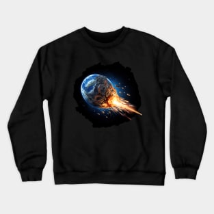 Cosmic Cataclysm: When Worlds Collide Crewneck Sweatshirt